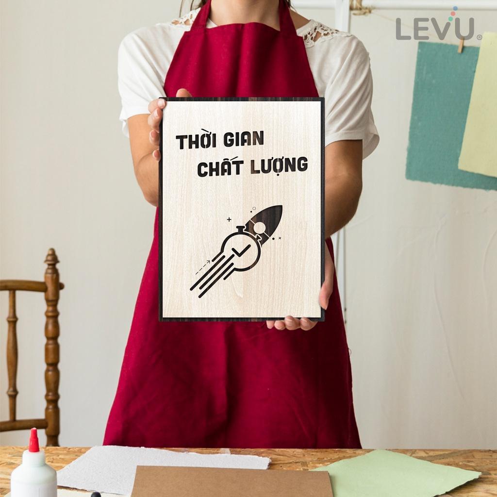 Tranh tạo động lực gỗ LEVU LV130 "Thời gian chất lượng"