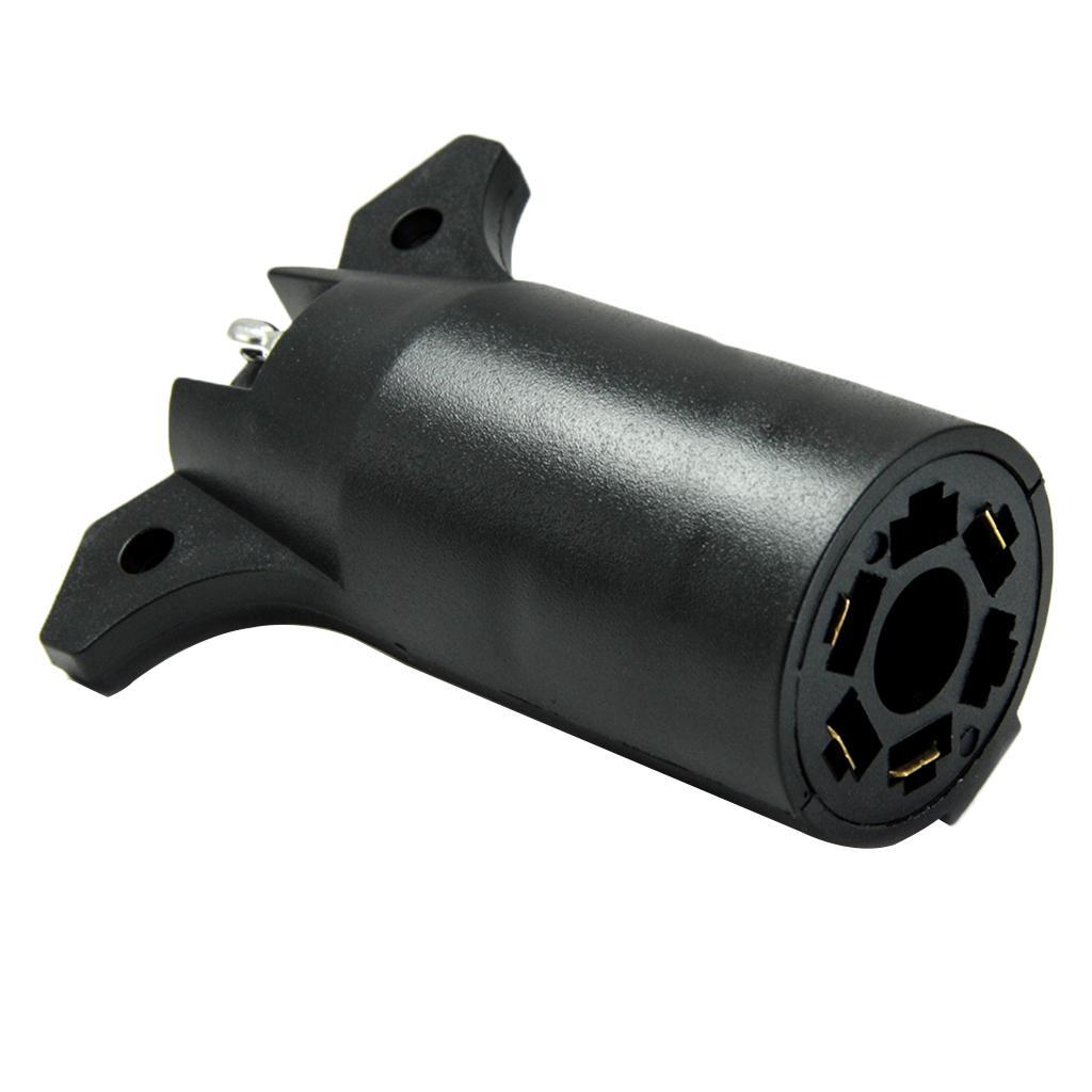 7 Pin To 4 Pin Round Trailer RV Light Connector Adapter Plug Converter