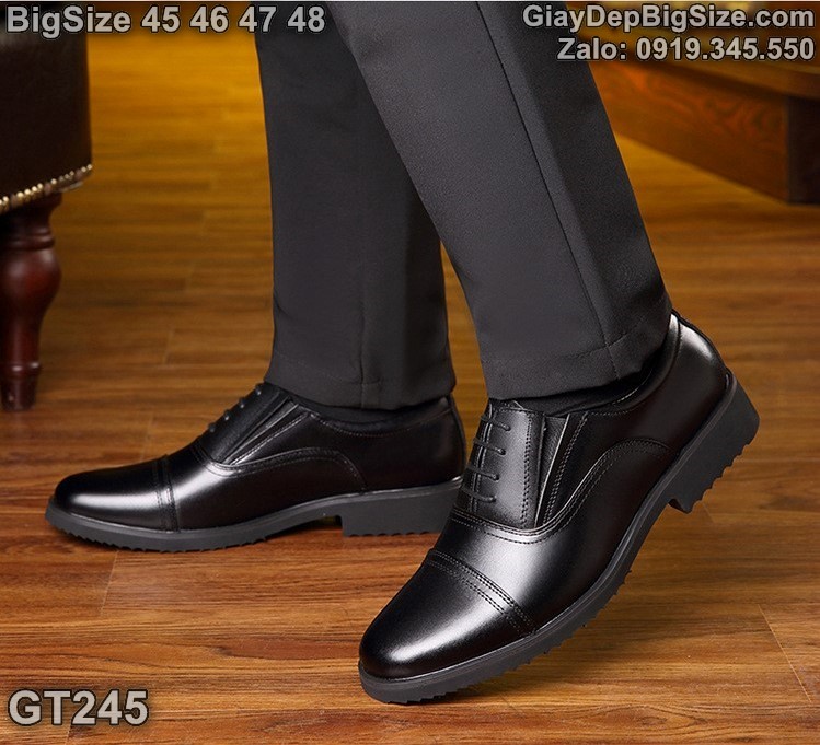 Giày da công sở, giày tây cỡ lớn 45 46 47 48 cho nam cao to chân ú bè. Big size leather shoes for wide feet