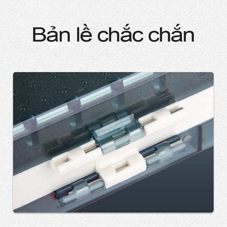 Hộp đựng phao, phụ kiện câu đài ABS 55cm cao cấp hộp đựng phao kèm 16 trục silicon siêu bền, chống nước