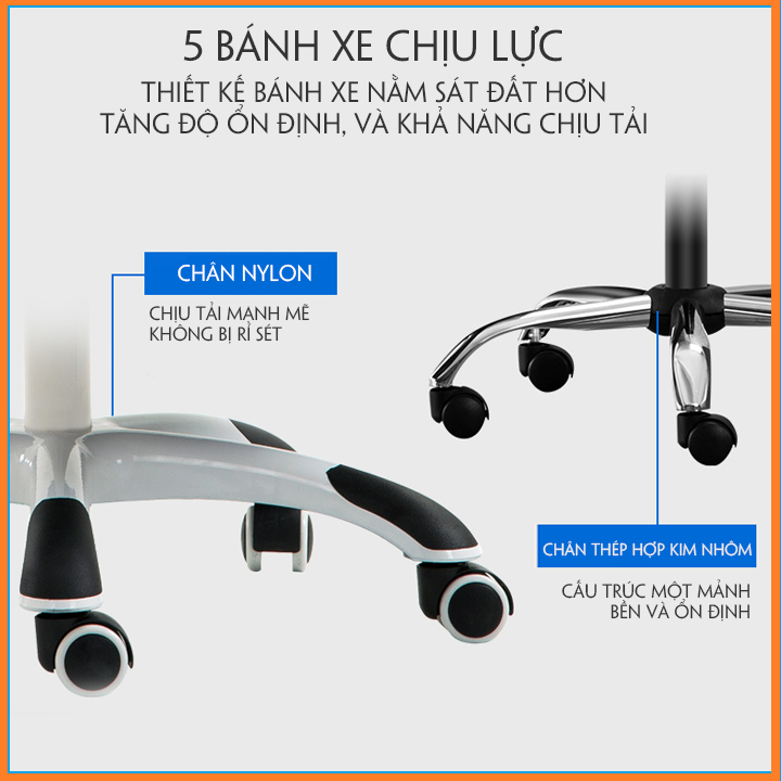 Ghế Văn Phòng Cao Cấp. Ghế Giám Đóc HC148. Có Massage Lưng 5 Điểm. Ghế Công Sở Chân Xoay 360° Có Gác Chân, Ngả Lưng.