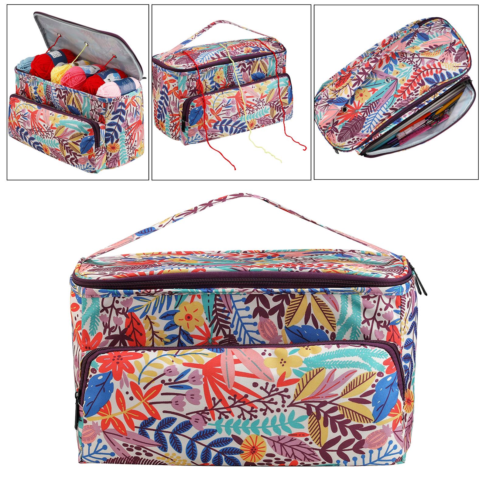 Knitting Bag Organizer Crochet Tote Bag Storage for DIY Yarn Art Crafts Project