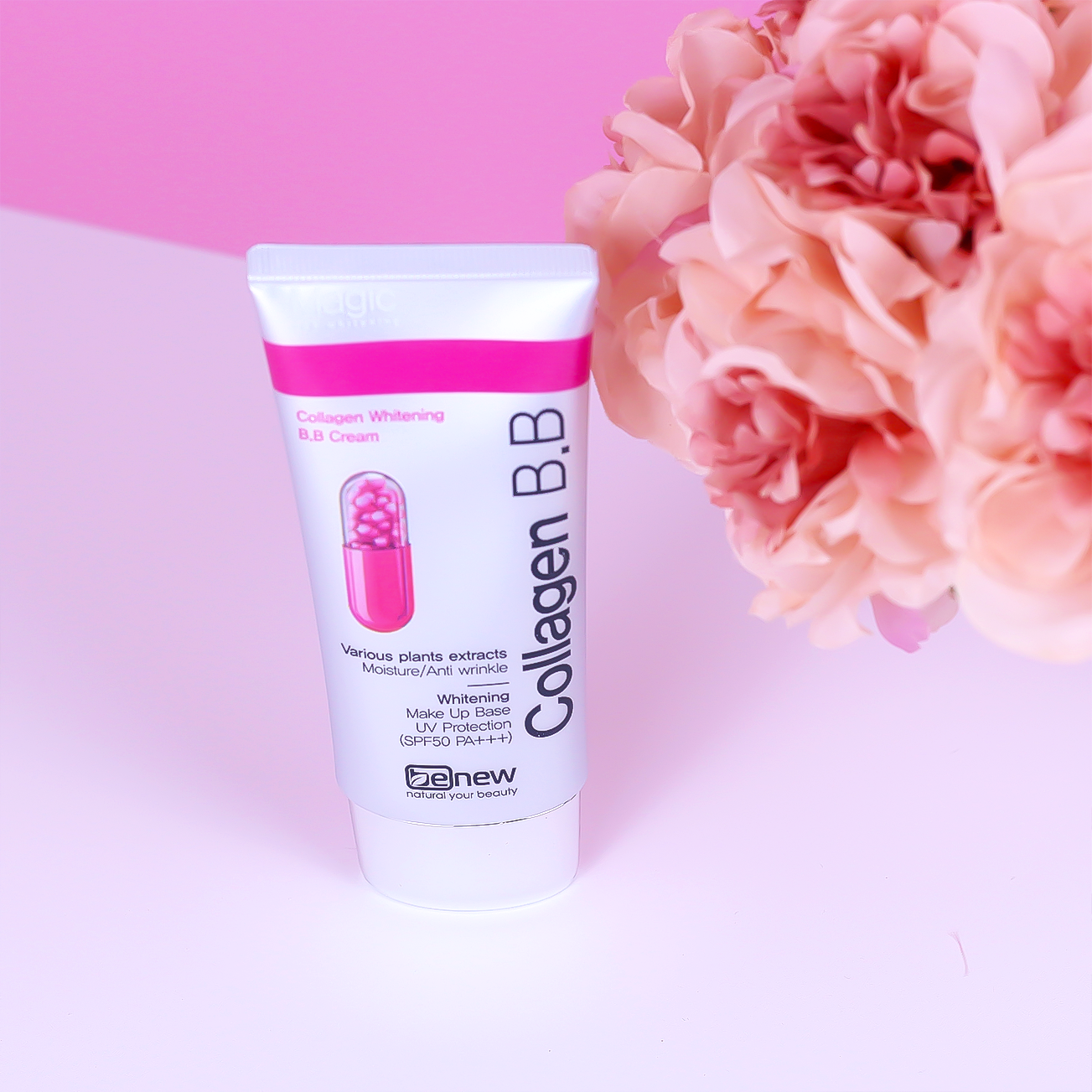 BENEW Kem lót nền trang điểm che khuyết điểm - Benew B.B Collagen Whitening 50ml