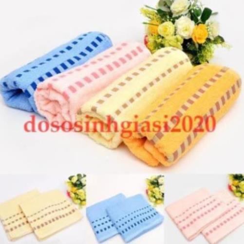 Set 1 Khăn lông SỌC dùng để quấn hoặc lau cho bé