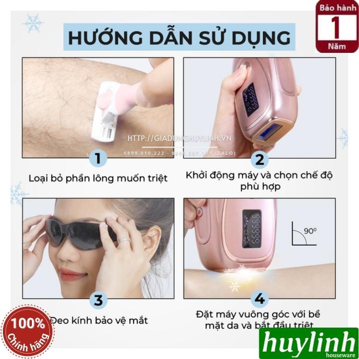 Máy Triệt Lông Băng Lạnh Trẻ Hóa Da Halio IPL Cooling Hair Removal Device 999999 Xung Ánh Sáng