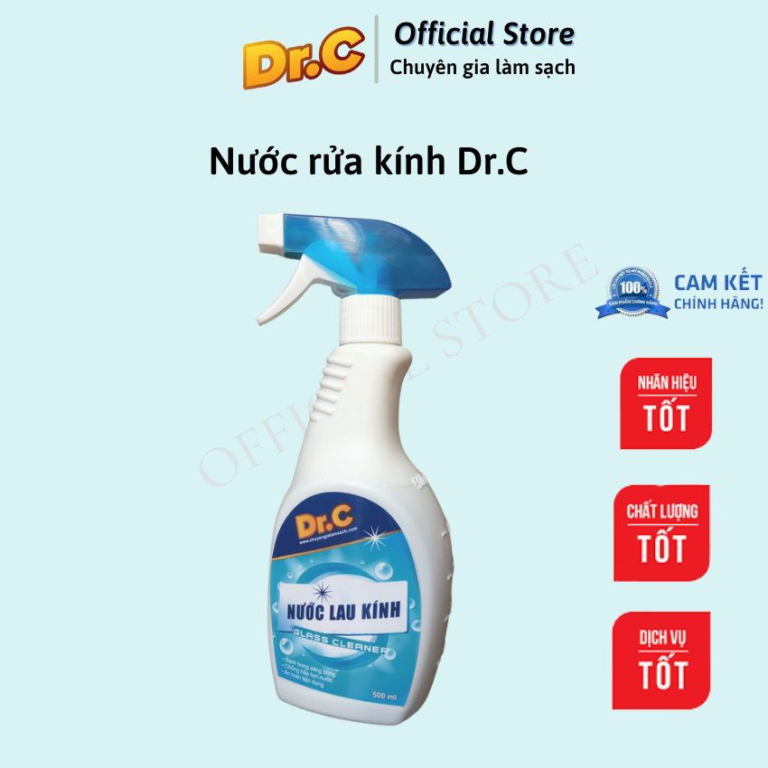 Nước Lau Kính Dr.C CHÍNH HÃNG - CỰC SẠCH, CỰC NHANH, AN TOÀN