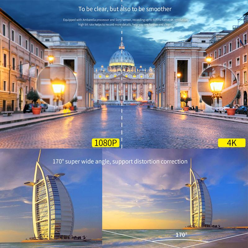 SJCAM SJ10 Pro Motion Camera 4K/60fps Công tắc màn hình kép Gyro EIS WiFi Remote DV H22 Chipset Micro mở rộng phát sóng trực tiếp phát sóng trực tiếp