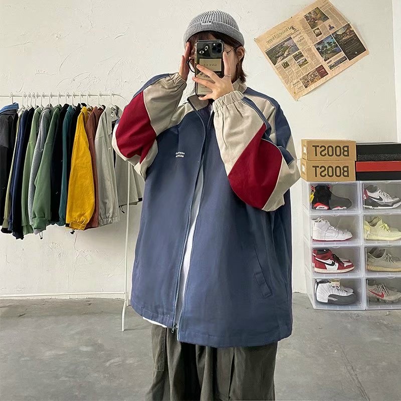 Áo Khoác Dù HEBFN LOGO Nam Nữ Ulzzang Unisex Form Rộng Bomber TRƠN Jacket, Áo Khoác Dù Jacket Nam Nữ Form Rộng Khóa Kéo Phối 3 Màu Phong Cách Ulzzang Chất Gió