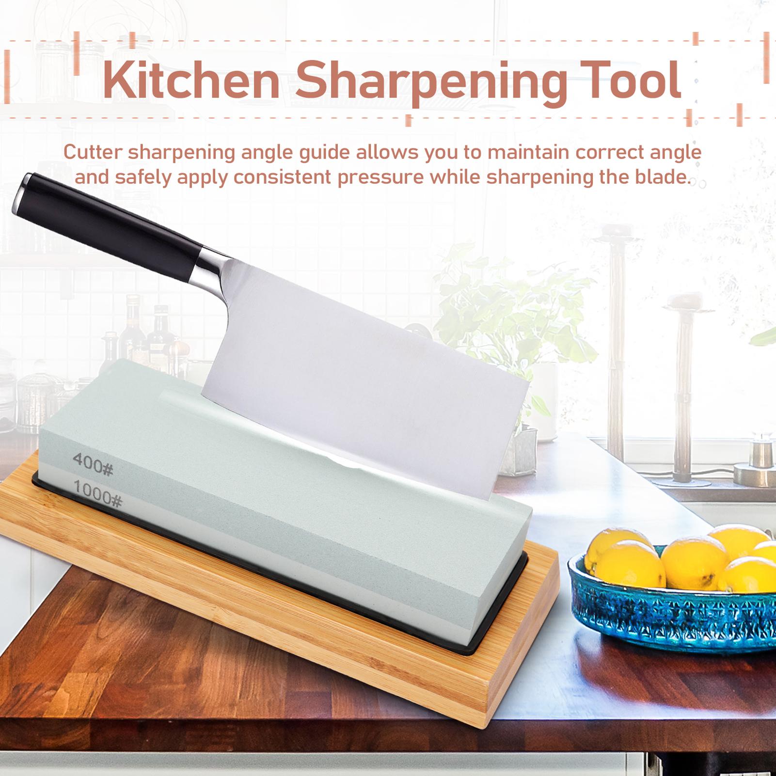 400#/1000# 3000#/8000# Premium Whetstone Cut Sharpening Stone Set Sharpener for All Blade Non Slip Base Cutter Sharpener