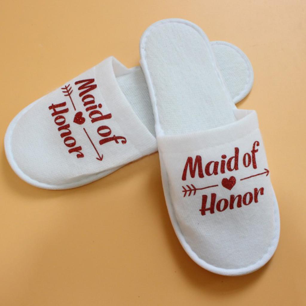 Bride Wedding  Party Slippers Maid of Honor SPA Slippers