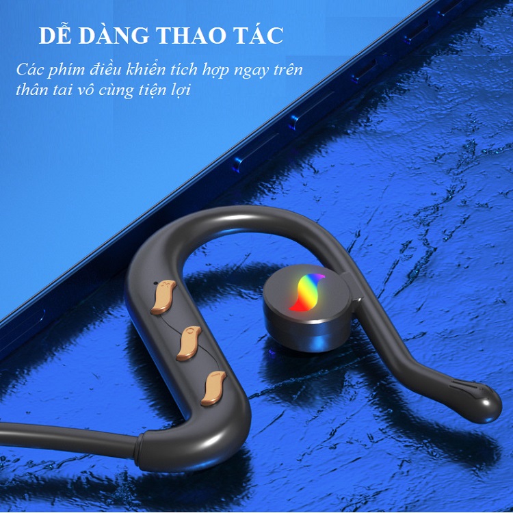 Tai Nghe Thể Thao Huqu GCD K89 Thiết Kế Không Nhét Tai Thoải Mái Vận Động - Hàng Chính Hãng