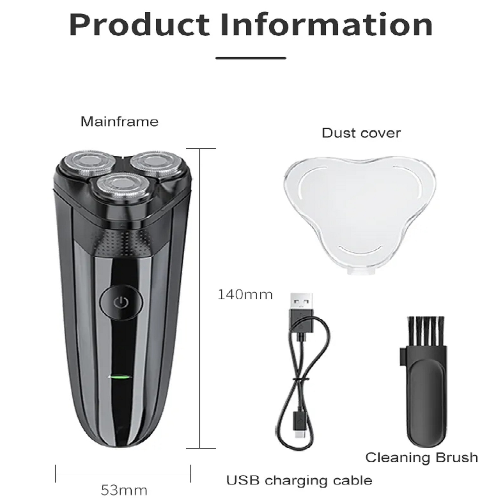 Máy Cạo Râu 3D Donlix 3 Đầu Cạo Sạc Điện Chống Nước Cực Hot