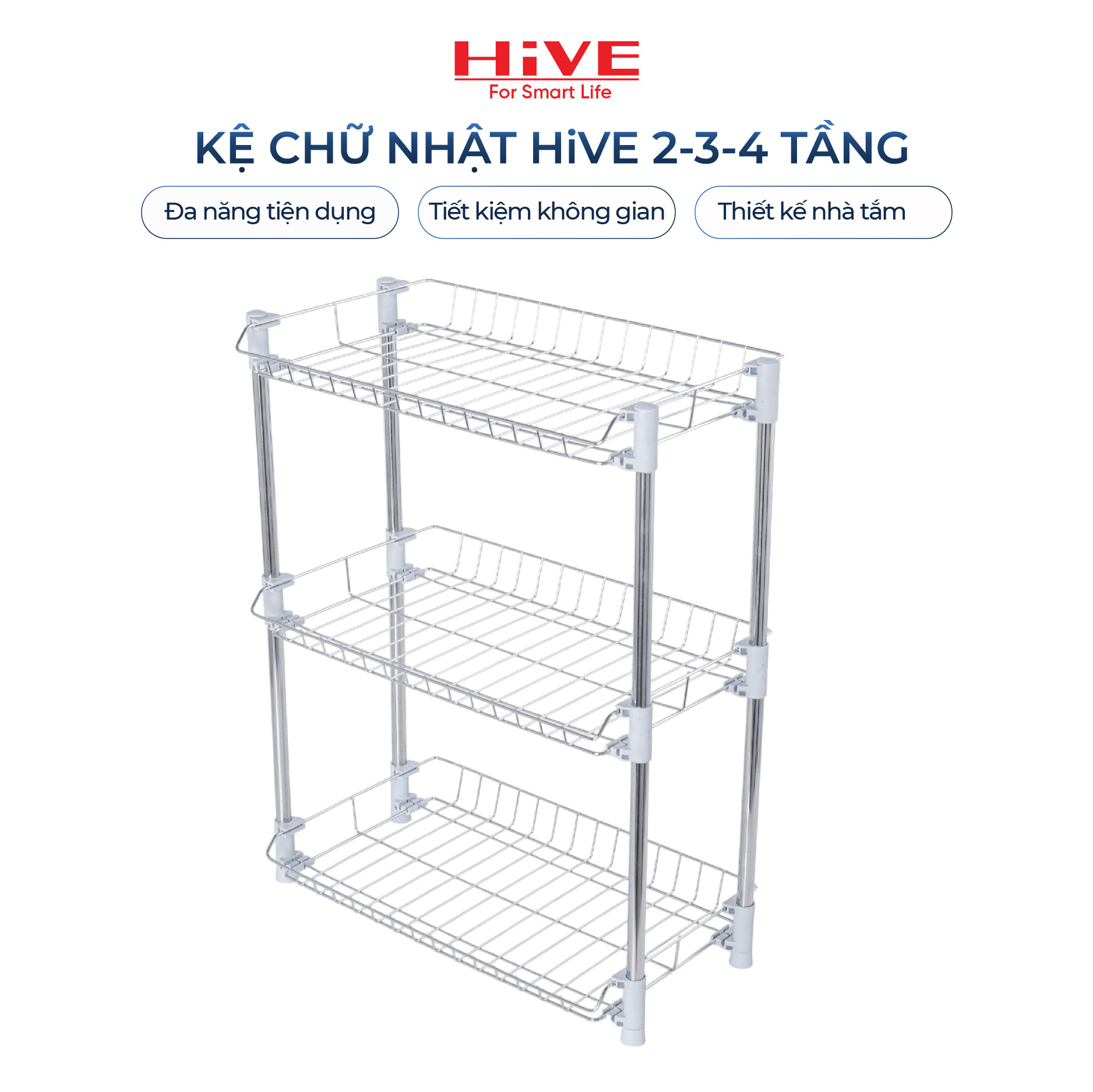 Kệ Hình Chữ Nhật 2/3/4 Tầng Cao Cấp