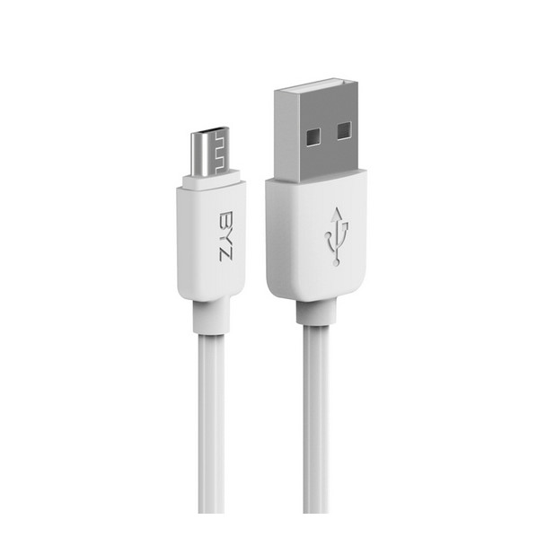 Cáp sạc Micro USB BYZ BL-641 sạc nhanh dành cho Samsung, HTC, Nokia, Oppo.. dài 1M-Trắng- Hàng chính hãng