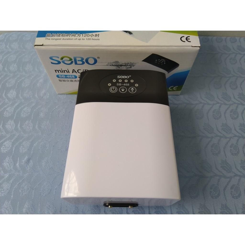 Máy Sủi Oxy Tích Điện Sobo 2 Vòi SB-468 (12W - 2x5Lít/Phút) - Máy Sủi Oxi Phòng Cúp Điện