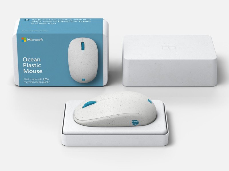 Chuột không dây Microsoft Bluetooth Ocean Plastic Mouse - Hàng Chính Hãng