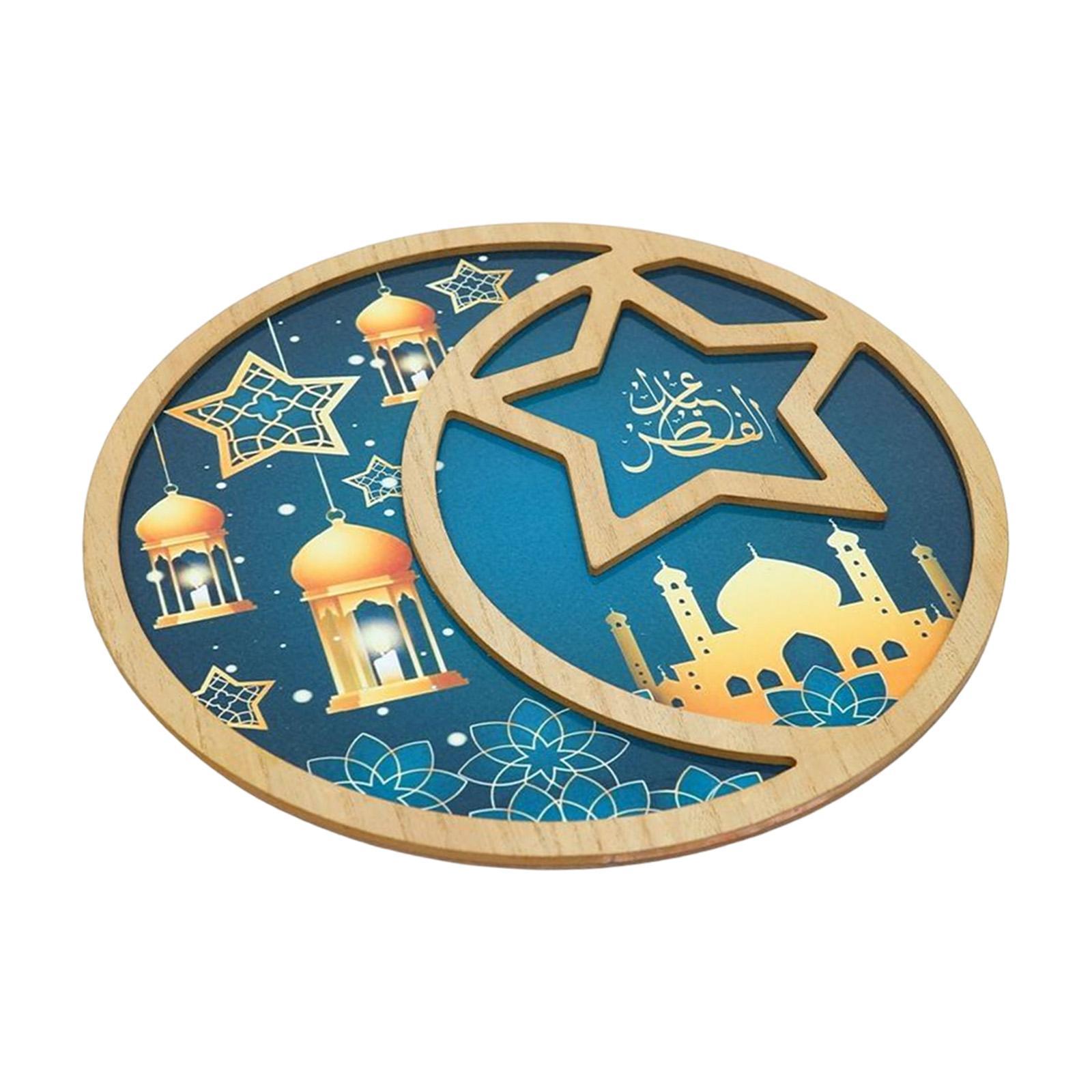 Eid Moon Star Dinner Plate Tray Table Decorations for Style A