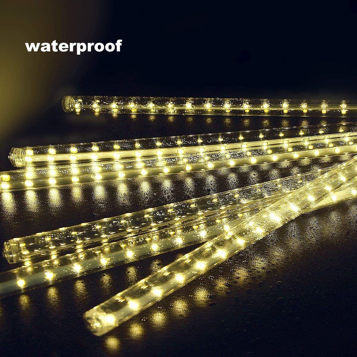 Combo 8 Ống Đèn Sao Băng Nhiều Màu 45Cm Chống Nước Dây Dài 3M