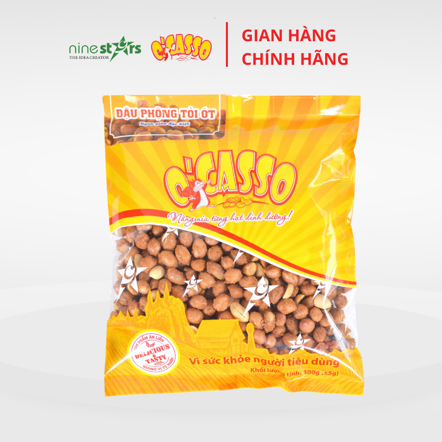 Đậu phộng tỏi ớt  O'Casso Gói 300g