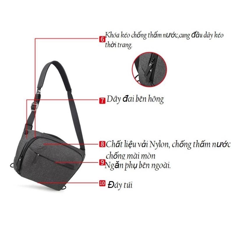 Túi máy ảnh thông minh Xiu Jian Everyday Sling 6L/10L Ver 2