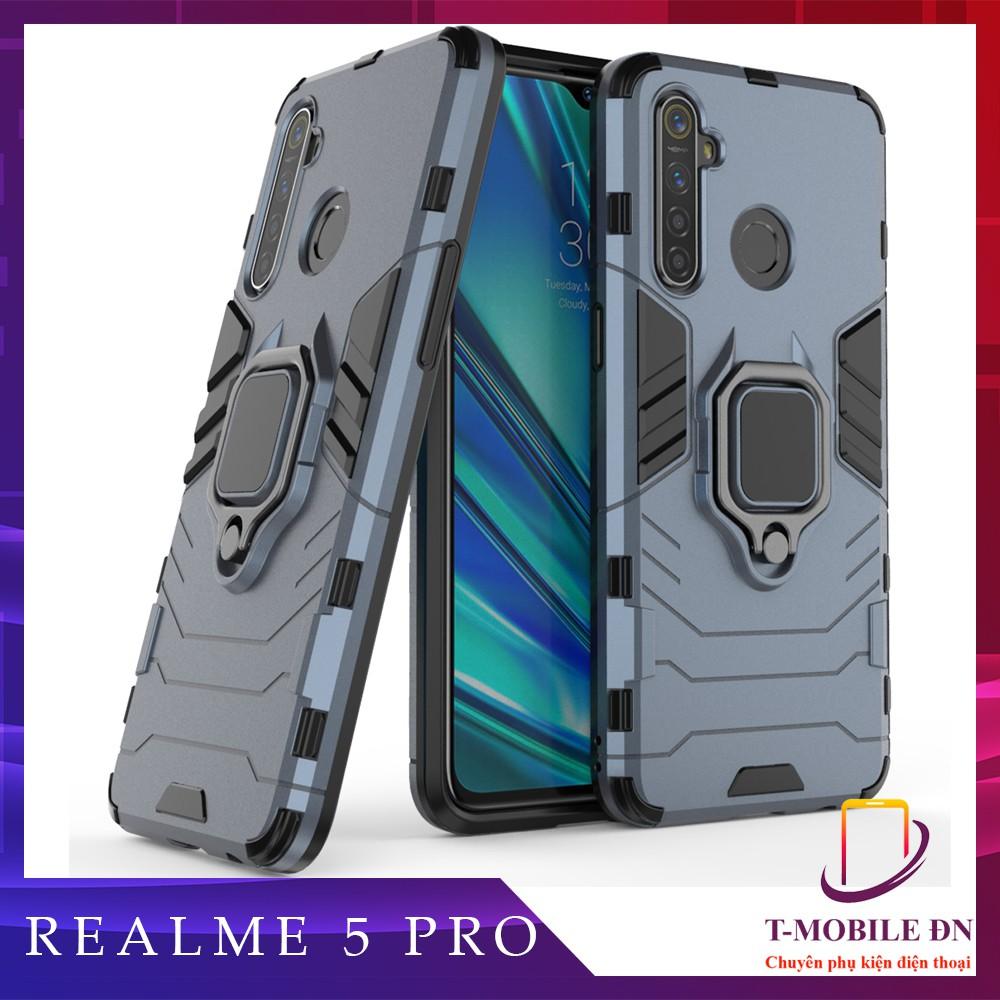 Ốp lưng cho Realme 5 Pro Q iron man chống sốc kèm nhẫn xoay chống xem video bảo vệ camera