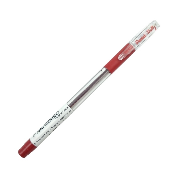 Bộ 3 Bút Bi Nắp Đậy Pentel BK427-B - Màu Đỏ