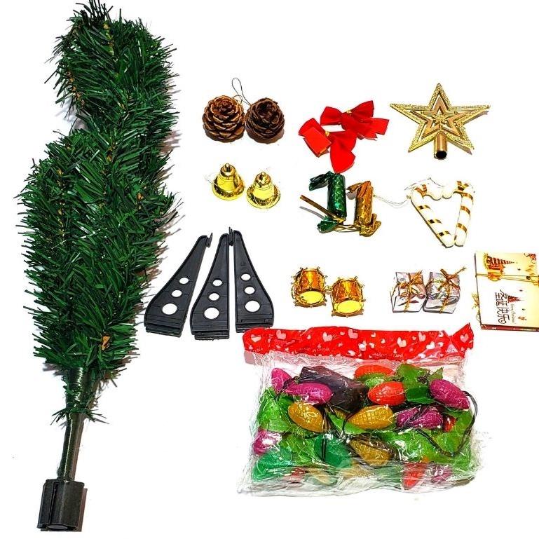 Cây thông noel 60cm mini để bàn nhỏ gọn sẵn phụ kiện trang trí giáng sinh
