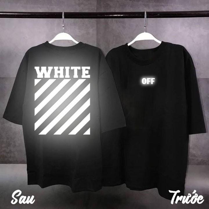 ÁO THUN TAY LỠ PHẢN QUANG OFF WHITE NAM NỮ