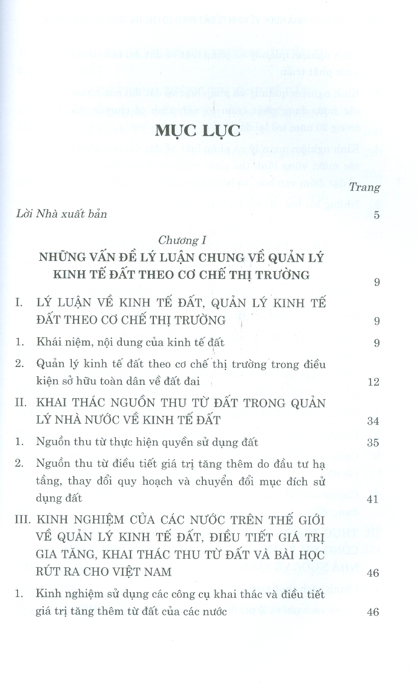 (Sách chuyên khảo) QUẢN LÝ NHÀ NƯỚC VỀ KINH TẾ ĐẤT THEO CƠ CHẾ THỊ TRƯỜNG – Hoàng Văn Cường -NXB CT Quốc Gia Sự Thật