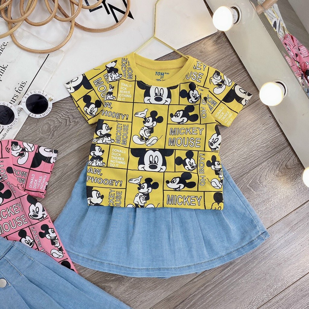 SET VÁY MICKEY BÉ GÁI TỪ 12 - 22KG HÀNG THIẾT KẾ CAO CẤP