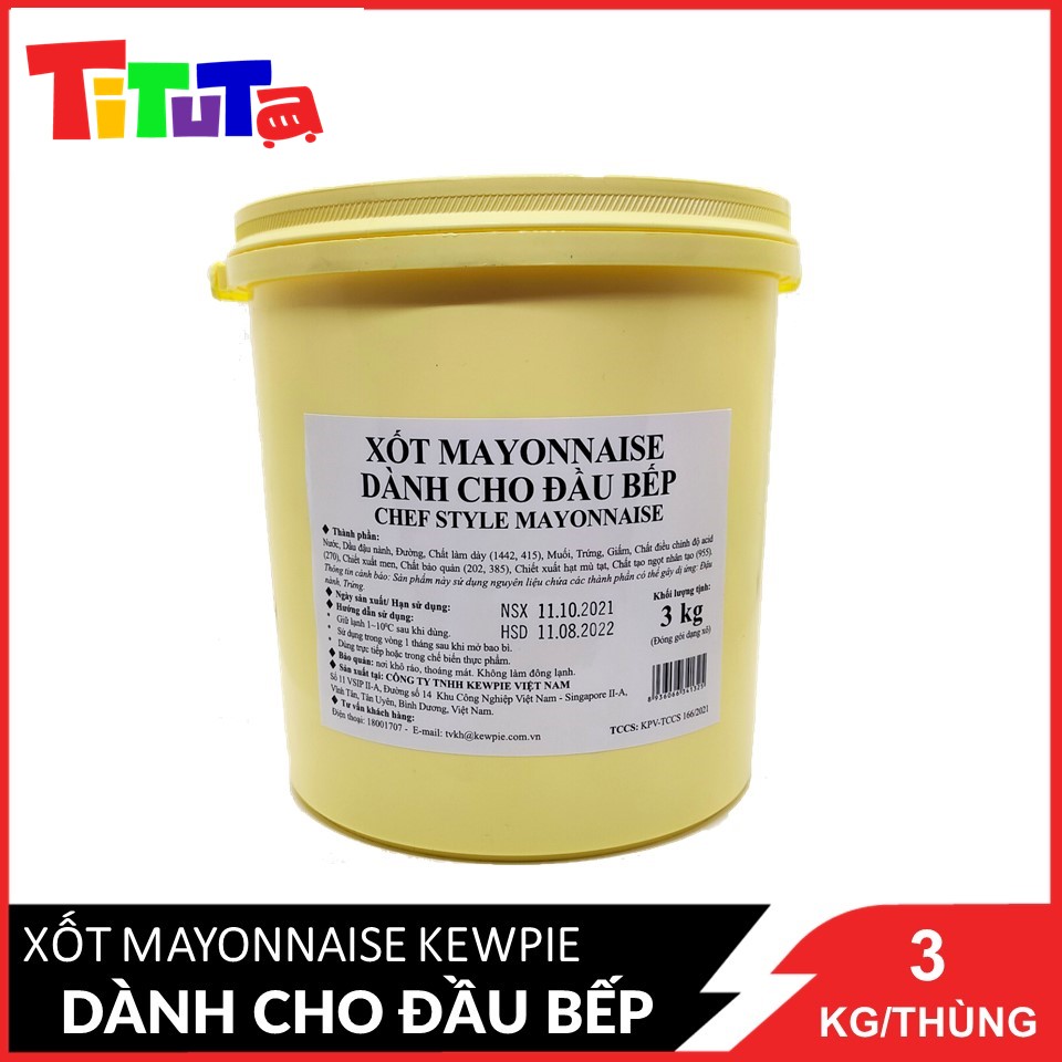 Xốt Mayonnaise Kewpie dành cho đầu bếp 3Kg