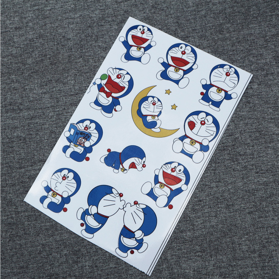 Bộ tem logo, tem giấy hình Doraemon đa dạng trang trí xe máy