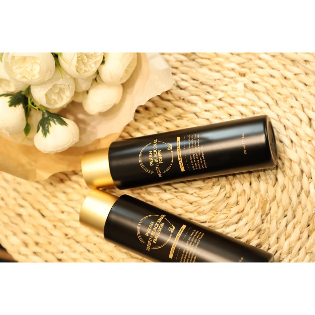 Nước Hoa Hồng Cấp Ẩm Và Phục Hồi Chiết Xuất Ốc Sên PEKAH REBIRTH BLACK SNAIL TONER