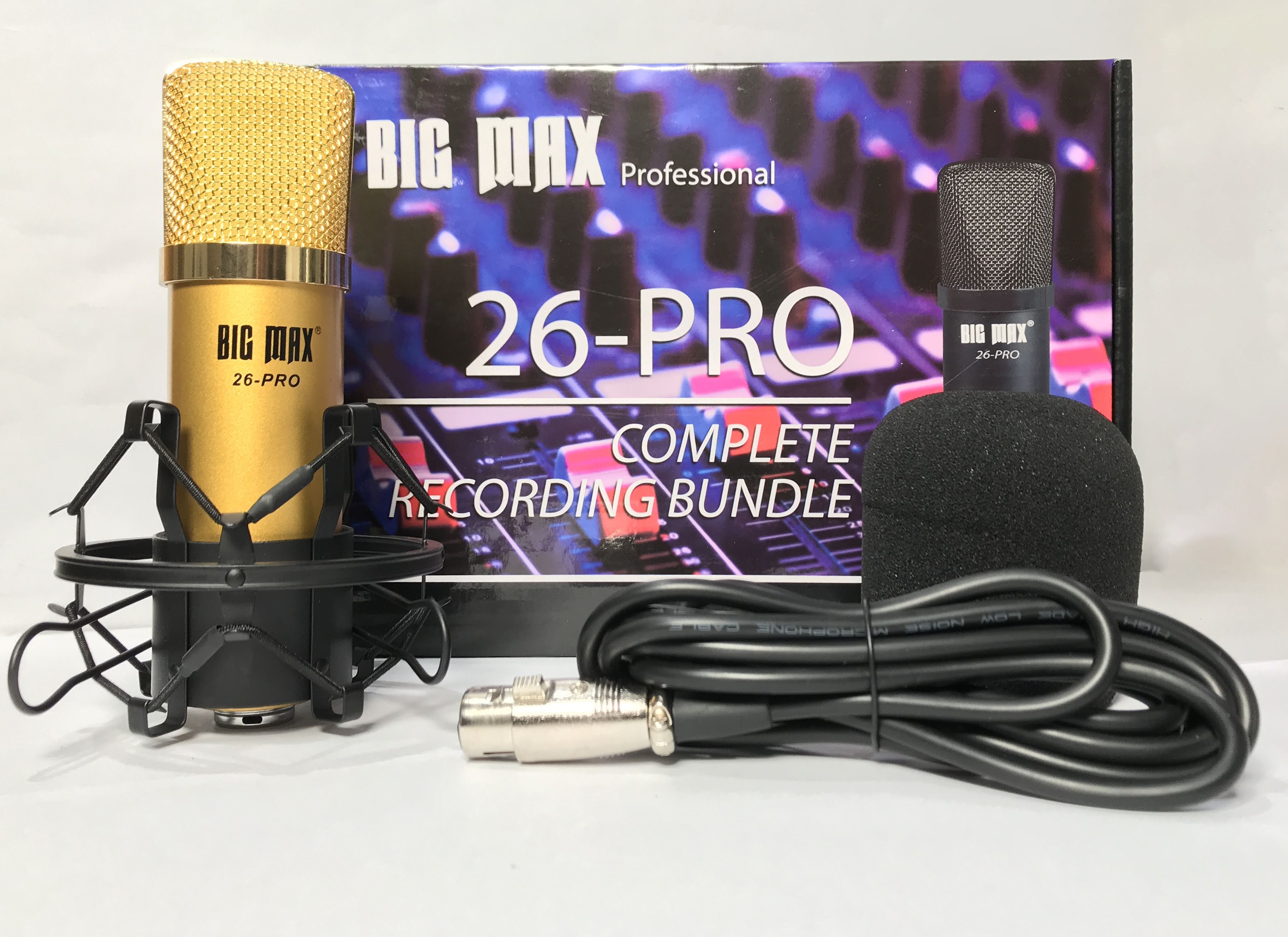 Micro thu âm cao cấp Big Max 26 pro - Mic thu âm hát karaoke online chuyên nghiệp - Chống hú, chống nhiễu, xứ lí tạp âm cực tốt - Giao màu ngẫu nhiên - Hàng chính hãng