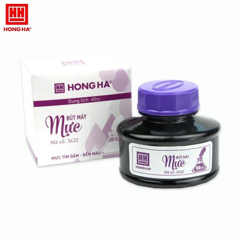 Lọ mực Hồng Hà 3432 60ml / Mực Queen - Mực bơm bút máy