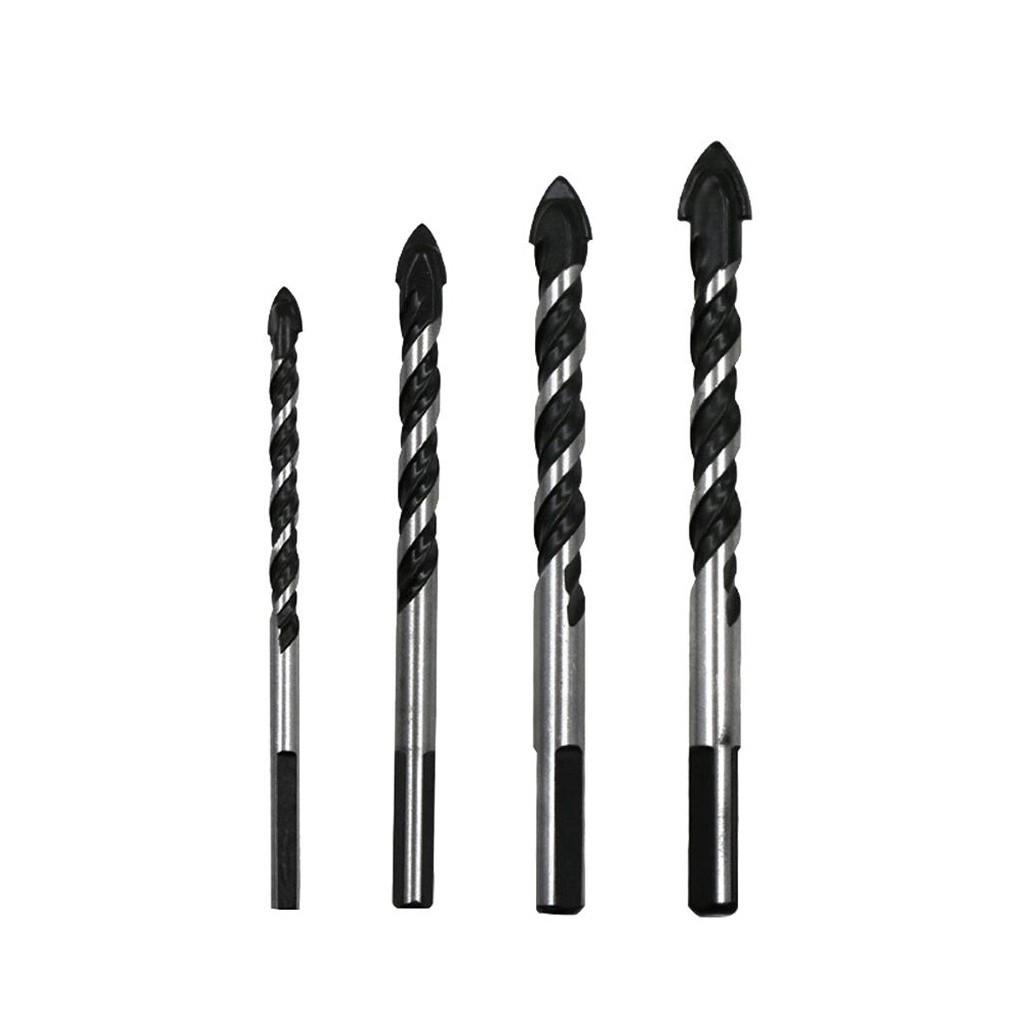 Bộ combo 4 Mũi Khoan Hình Tam Giác Đa Năng Kích Thước 6 / 8 / 10 / 12mm sắt thép gạch gỗ kính