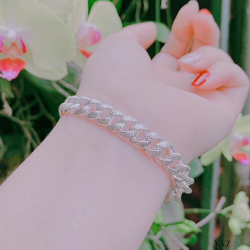Lắc tay bạc thời trang cao cấp chất liệu bạc ta MS007c