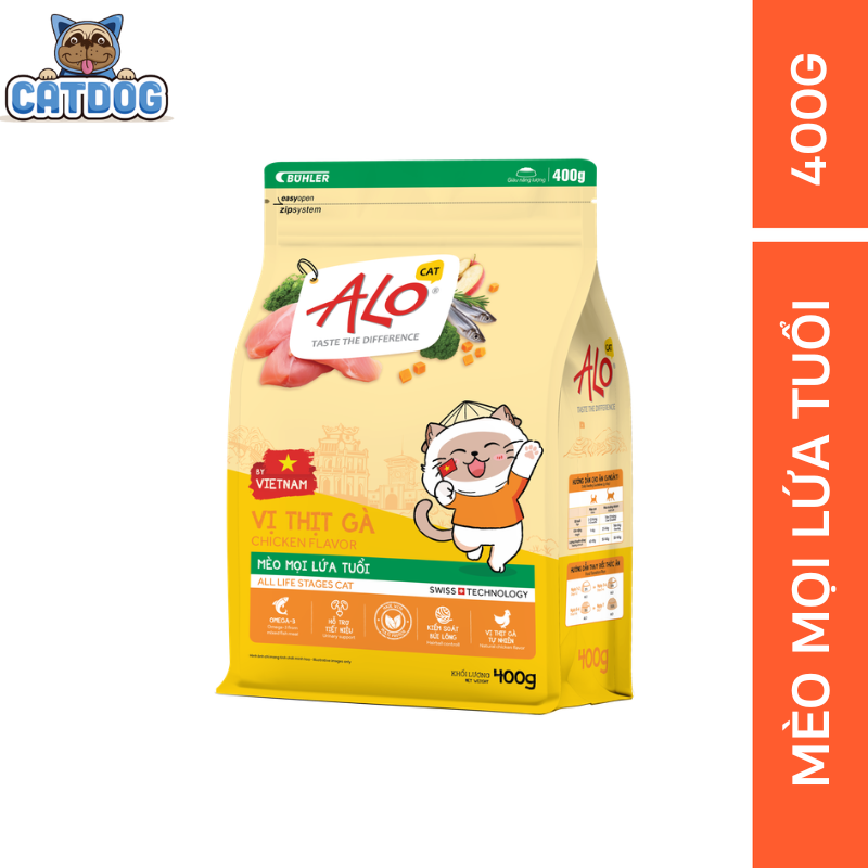 ALO - Thức ăn cho mèo mọi lứa tuổi dinh dưỡng sạch từ nguyên liệu Việt Nam
