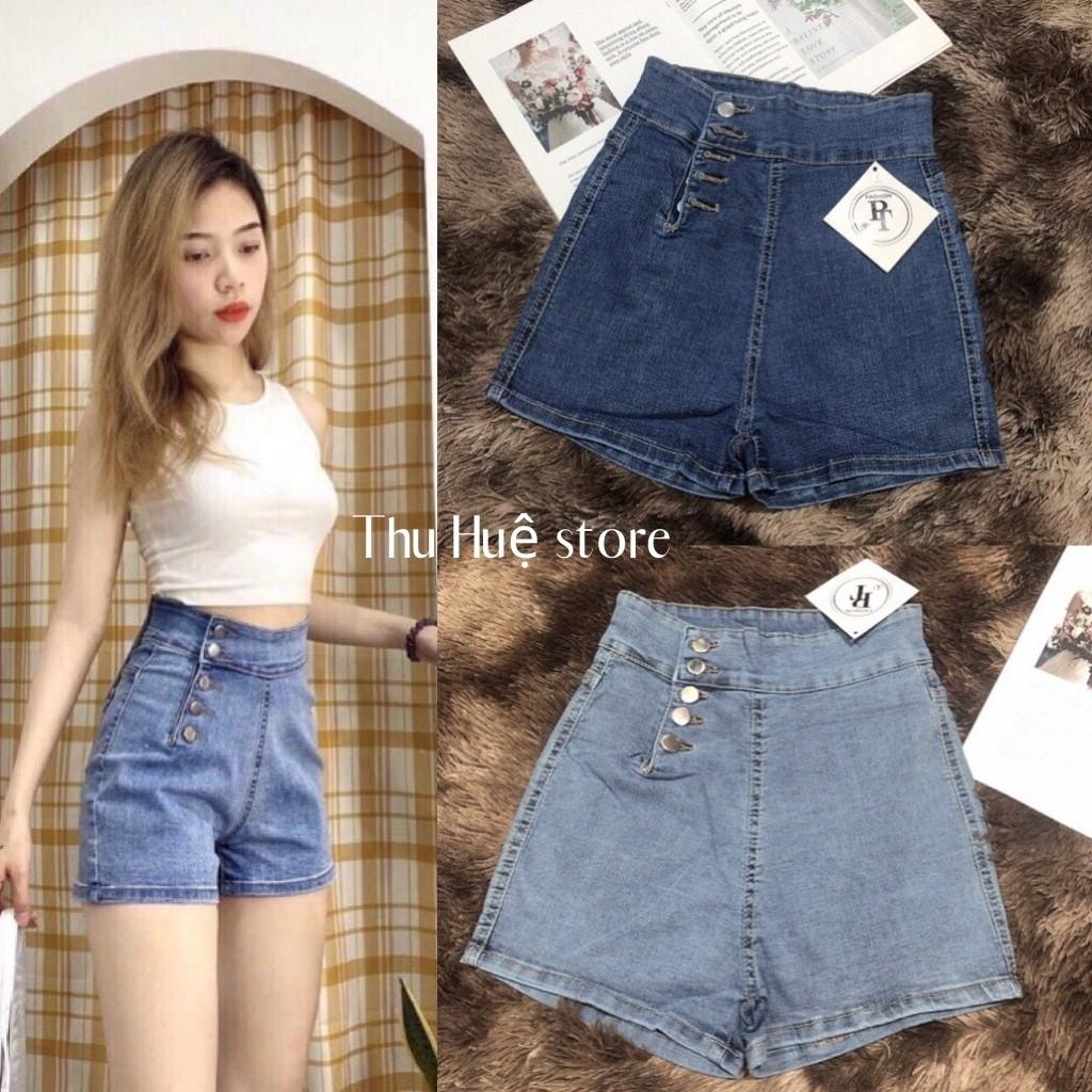 Quần Short NữQuần Short Jean Nữ Mã A1 Lưng Siêu Cao Tôn Dáng Hàng Cao Cấp