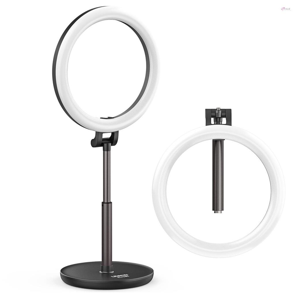 Vòng đèn LED Ulanzi VL120C 3000K-6500K có thể điều chỉnh độ sáng kèm giá đỡ điện thoại hỗ trợ trang điểm quay video