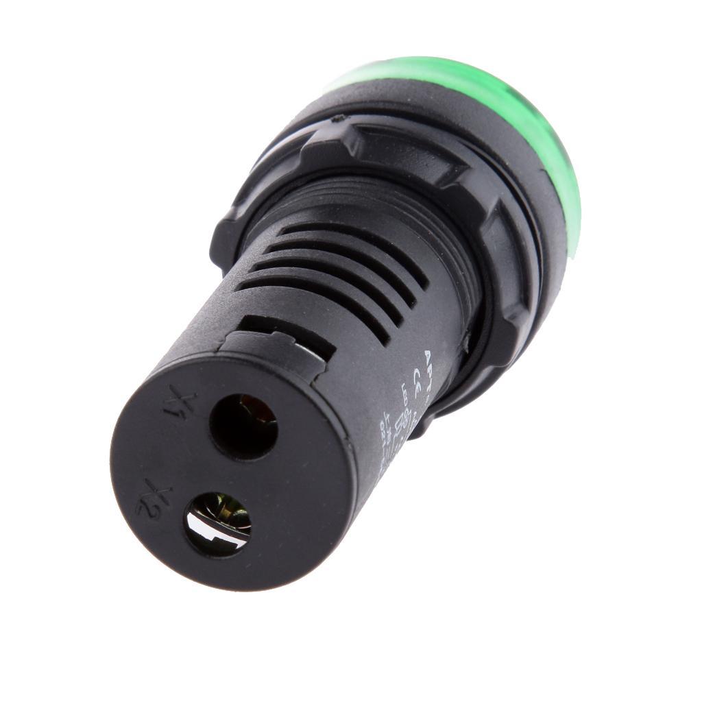 3X 1pc 12V 22mm Flash Light Green LED Beep Indicator -22SM