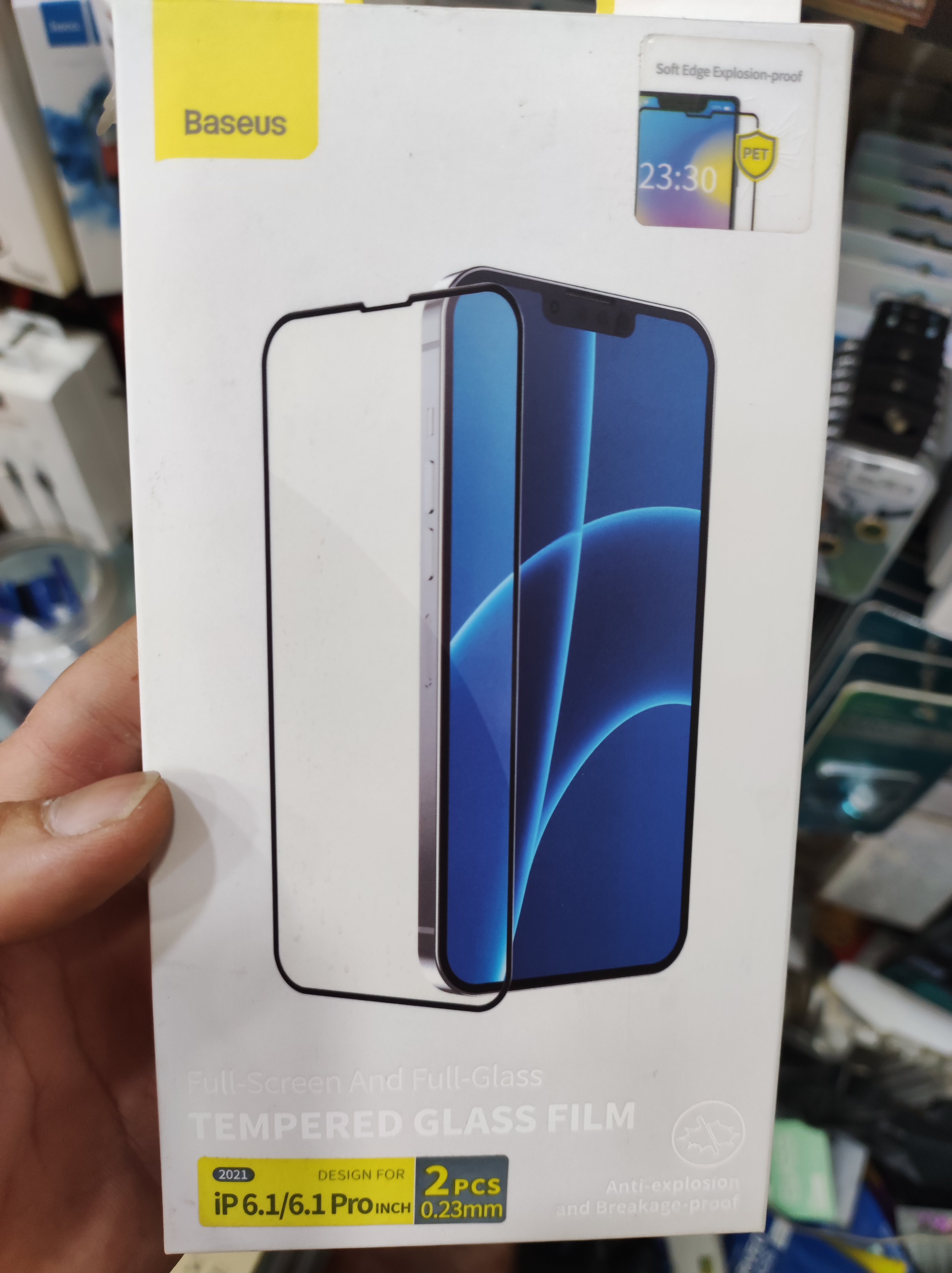 Bộ 2 kính cường lực Baseus Tempered độ cứng 9H, hạn chế bám vân tay cho iPhone 13/13 Pro, 13 Pro Max - Hàng chính hãng