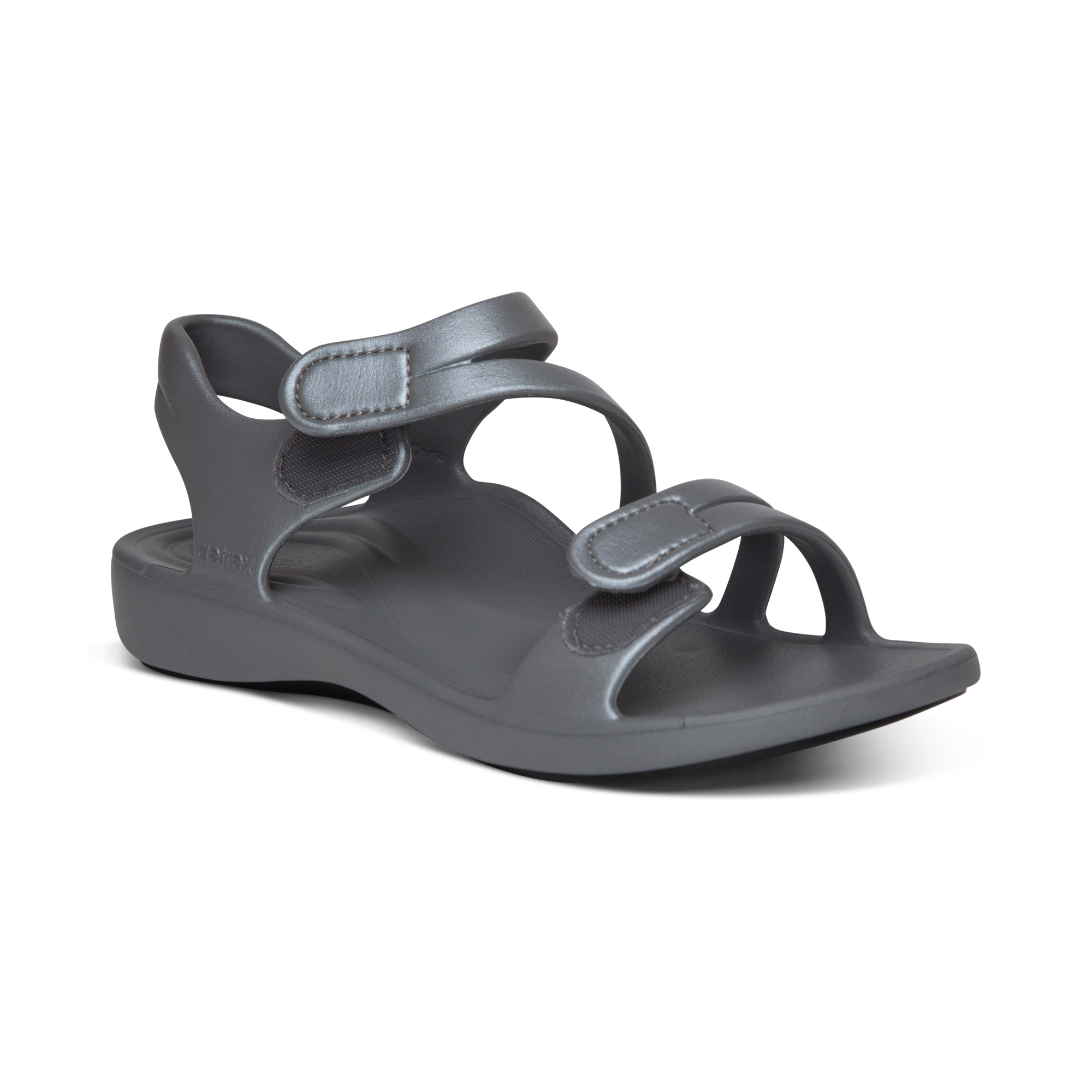 Sandal sức khoẻ nữ Aetrex Jillian Sport Grey- Sandal mềm nhẹ, không thấm nước