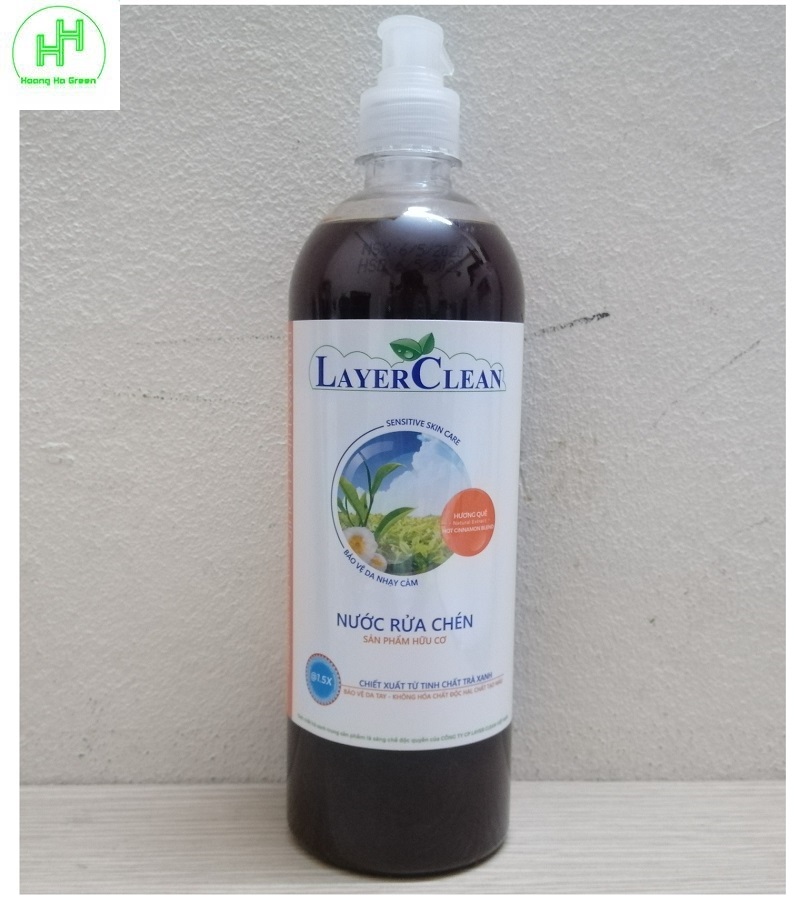 Nước Rửa Chén Layer Clean Hương Quế 800ml combo 2 chai