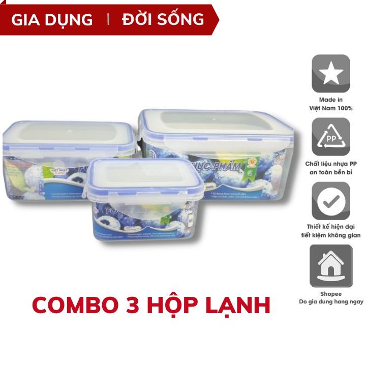BỘ 3 HỘP ĐỰNG THỰC PHẨM NHỰA VIỆT NHẬT 6530