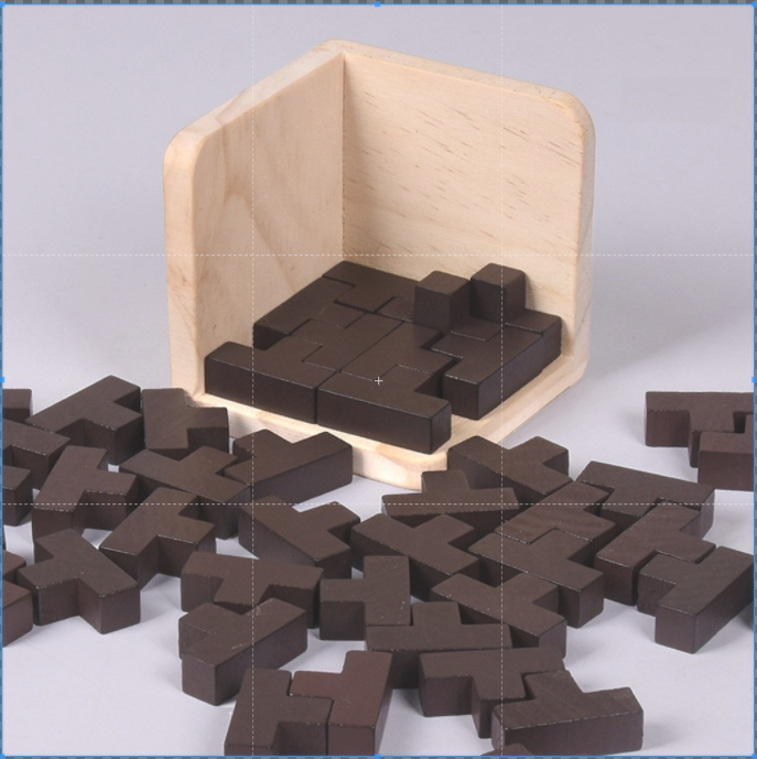Bộ xếp hình 3D bằng gỗ 54 miếng kích thích trí thông minh