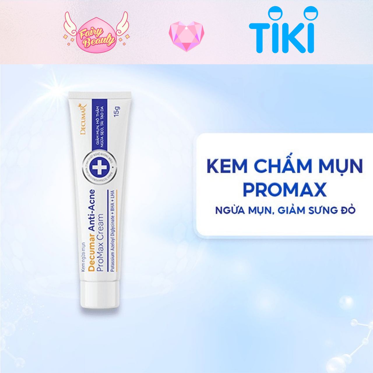 [DECUMAR] Bộ Đôi Mini Ngăn Ngừa & Giảm Mụn Tối Ưu (Anti - Acne Promax Cleansing Gel 100g & Promax Cream 7g)
