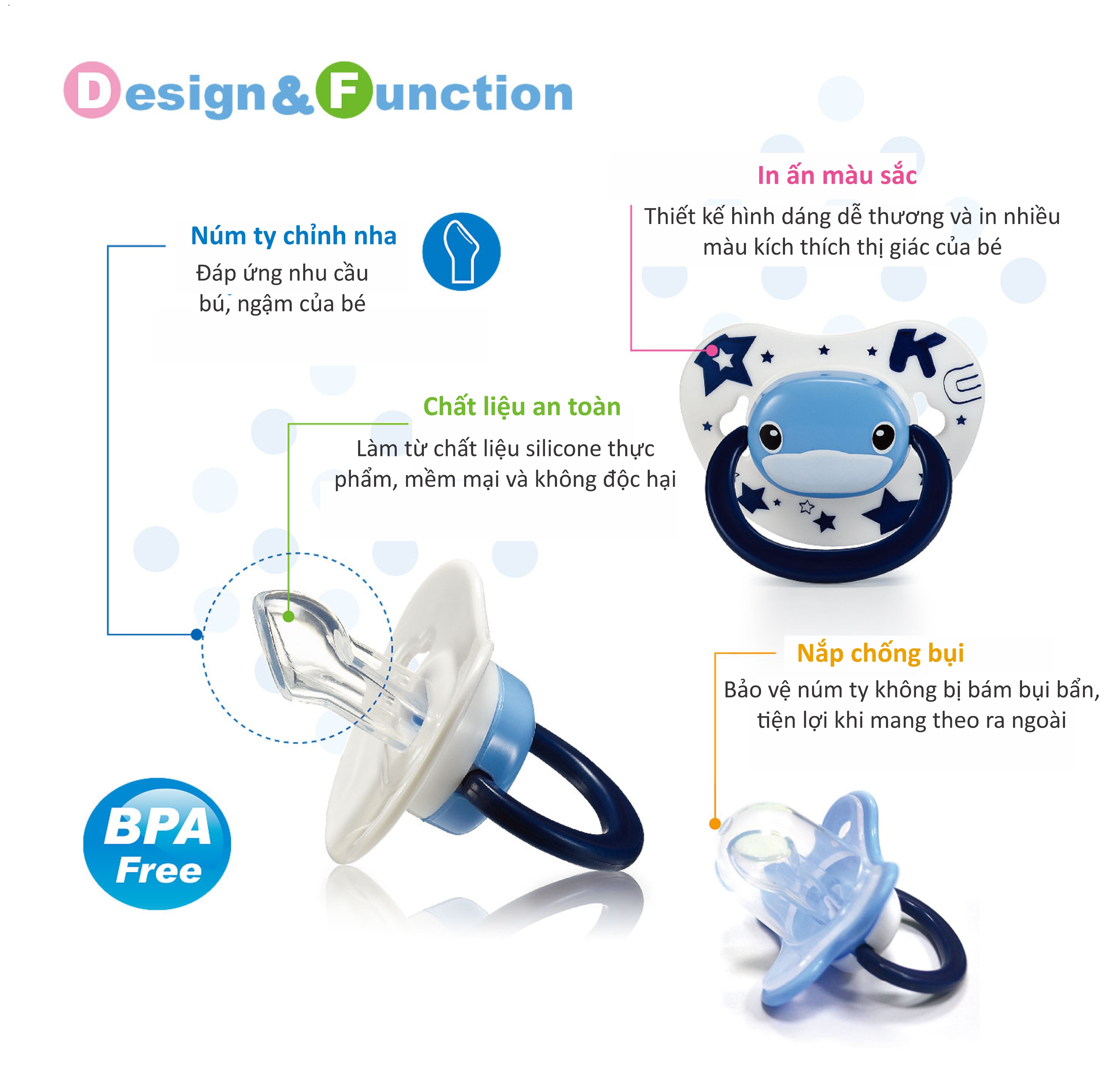 TY NGẬM SILICONE CHO BÉ TỪ SƠ SINH - KUKU