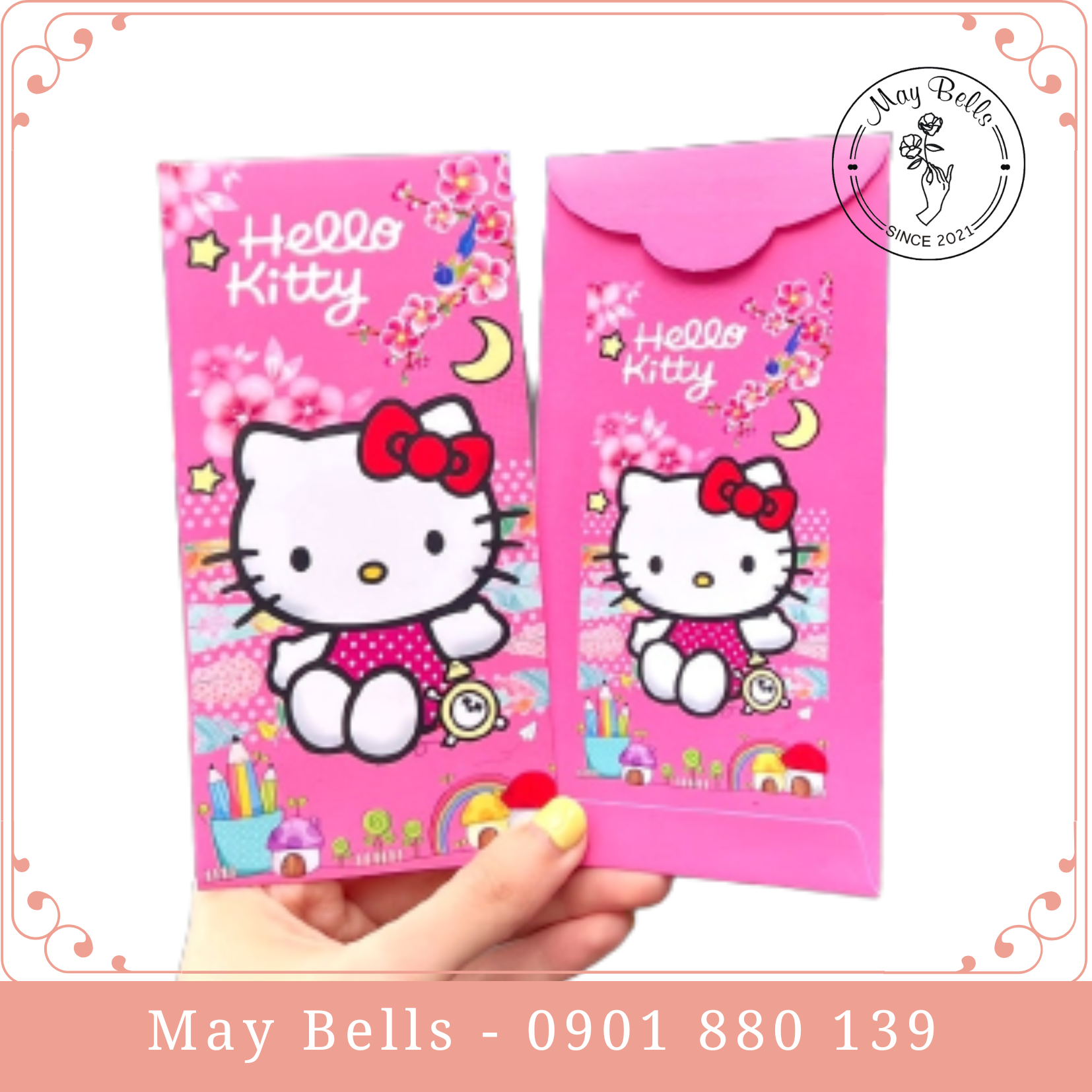 Bao Lì Xì Tết 2023 Quý Mão Được Chọn Mẫu, Bao Lì Xì Cao Cấp Mẫu HOẠT HÌNH DORAEMON, HELLO KITTY