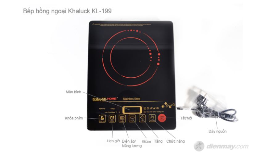 BẾP HỒNG NGOÀI KL-199 2000W KHALUCK - HÀNG CHÍNH HÃNG